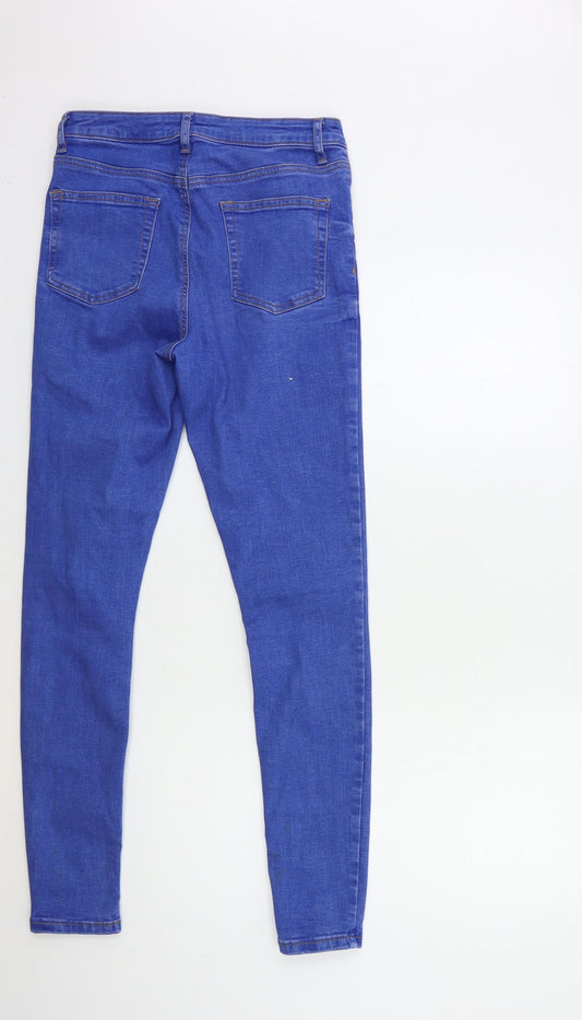 Denim & Co. Womens Blue Denim Skinny Jeans Size 12 L30 in
