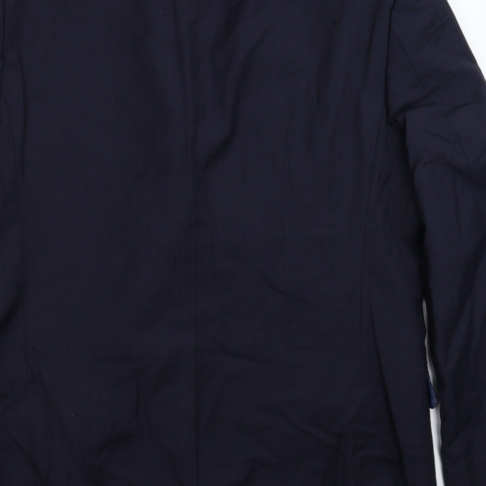 Marks and Spencer Mens Blue Striped Jacket Suit Jacket Size 44