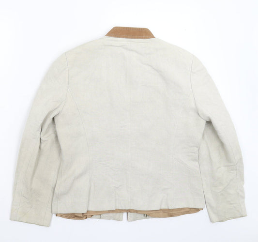 harvé benard Womens Grey Jacket Size L