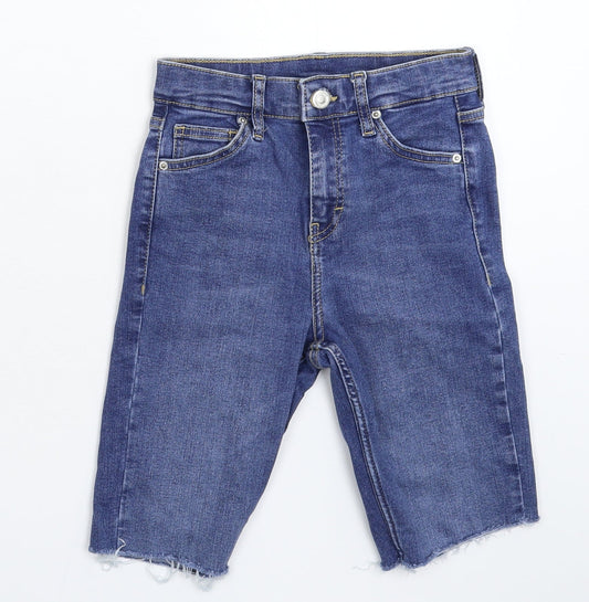 Topshop Womens Blue Denim Bermuda Shorts Size 25 in