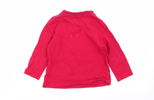 F&F Boys Red Solid Babydoll Pyjama Top Size 18-24 Months