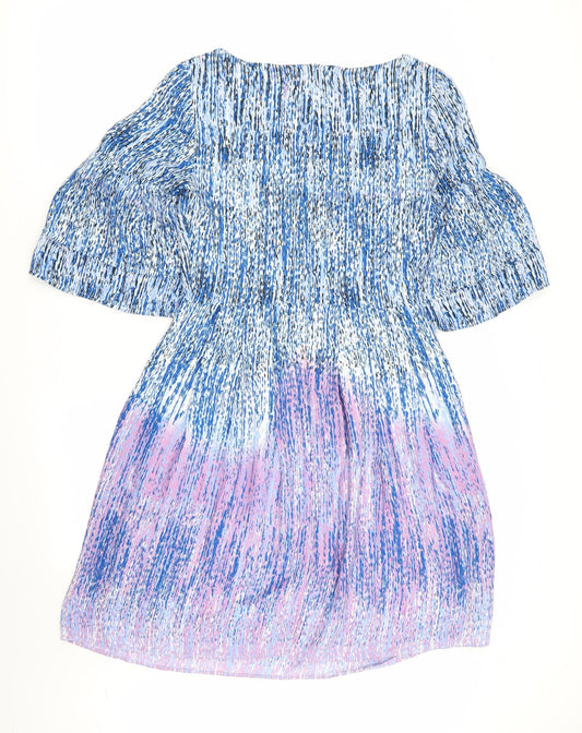 TU Womens Multicoloured Geometric Fit & Flare Size 8