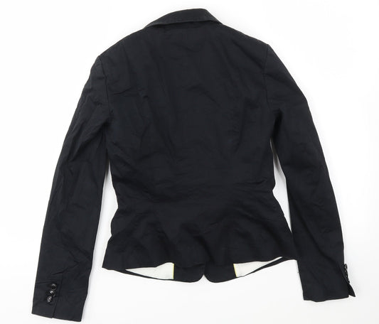 H&M Womens Black Jacket Blazer Size 6