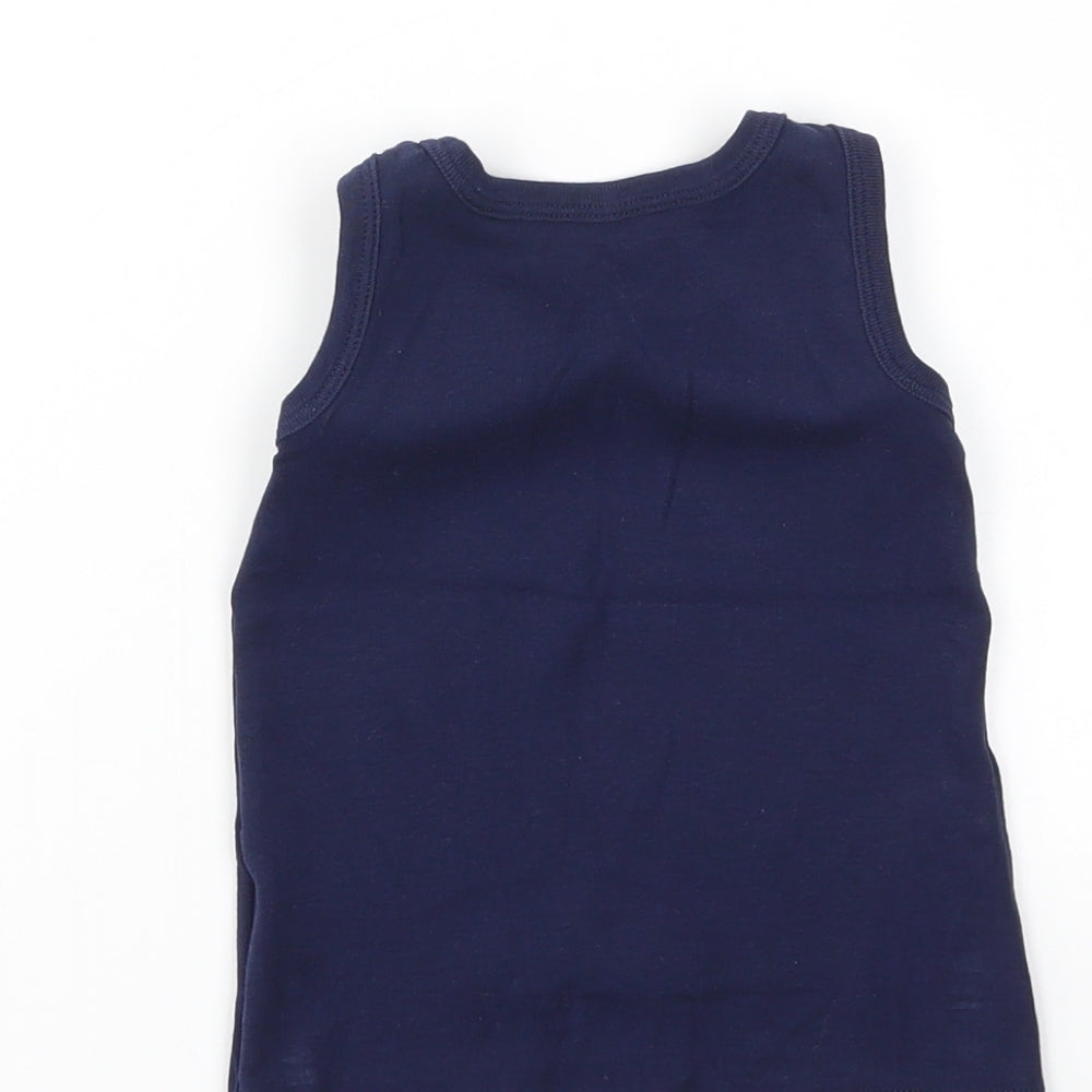 M&S Girls Blue Basic T-Shirt Size 2-3 Years