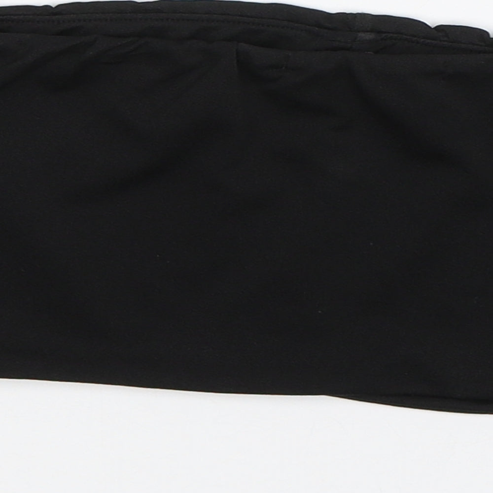 Boohoo Womens Black Cropped T-Shirt Size 10