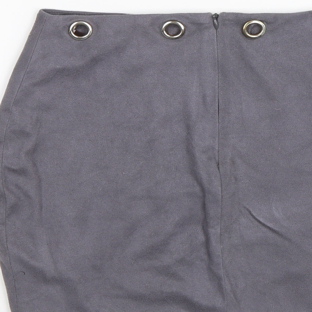 OHPOLLY Womens Grey Bandage Skirt Size 10