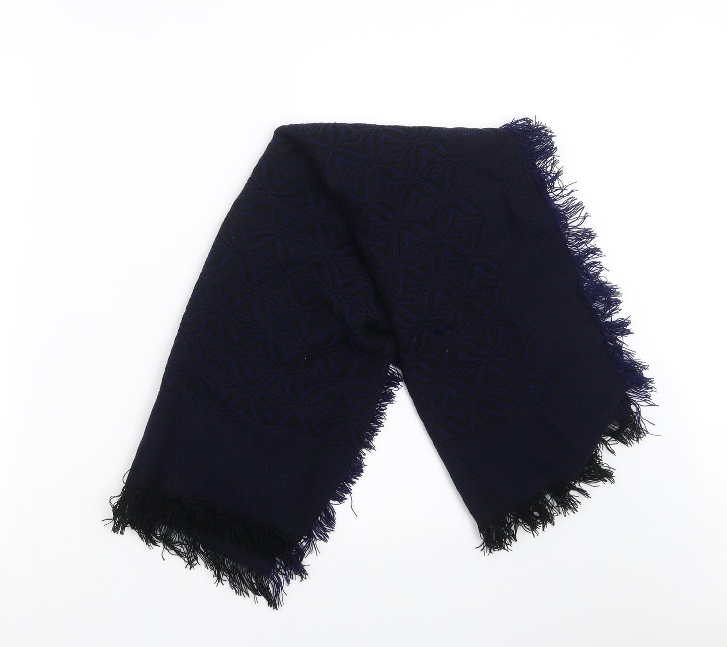 Preworn Womens Blue Geometric Scarf