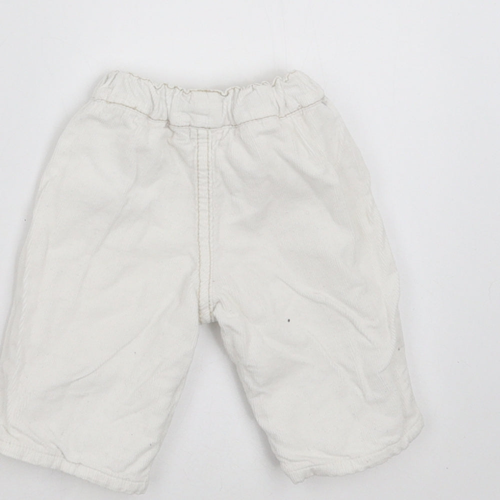 BHS Girls White Trousers Size Newborn - Embroidered detail