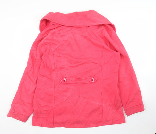 Per Una Womens Pink Overcoat Coatigan Size XL