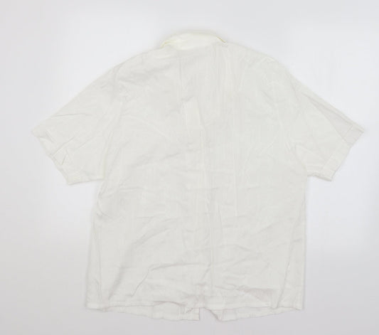 Double Two Lady Womens White Basic Button-Up Size 18
