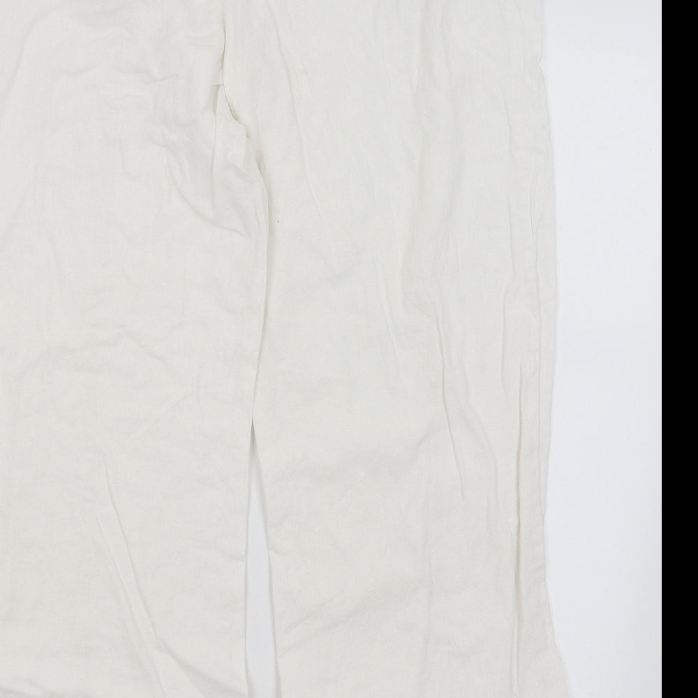 Soon Womens White Trousers Size 18 L28.5 in