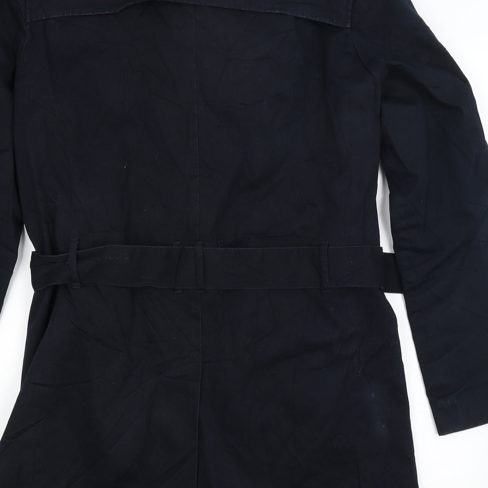 River Island Womens Blue Overcoat Coat Size S