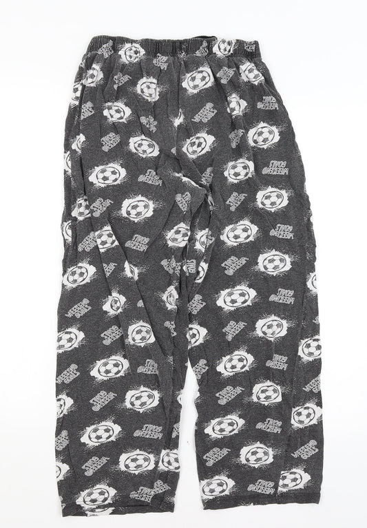 B&M Boys Grey Solid Pyjama Pants Size L - Football