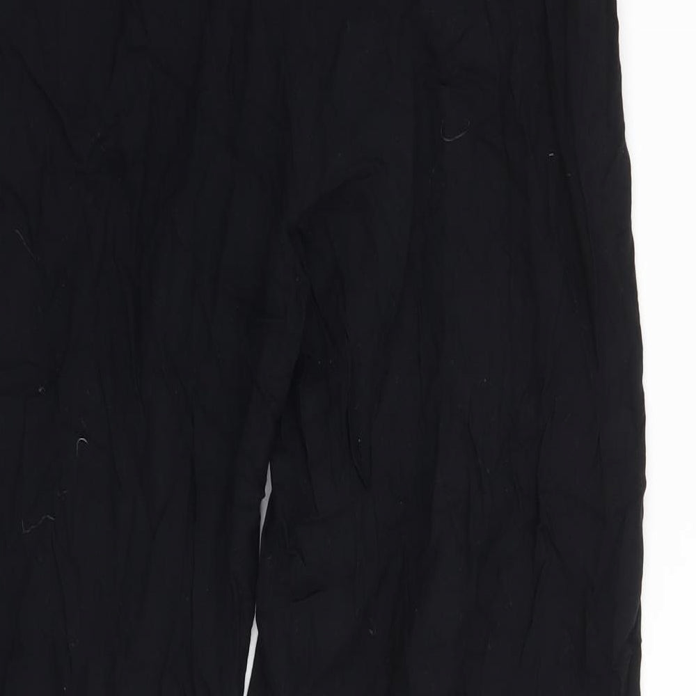 H&M Womens Black Cropped Trousers Size 4 L25 in