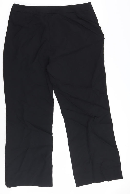 Russums Womens Black Trousers Size 16 L26 in