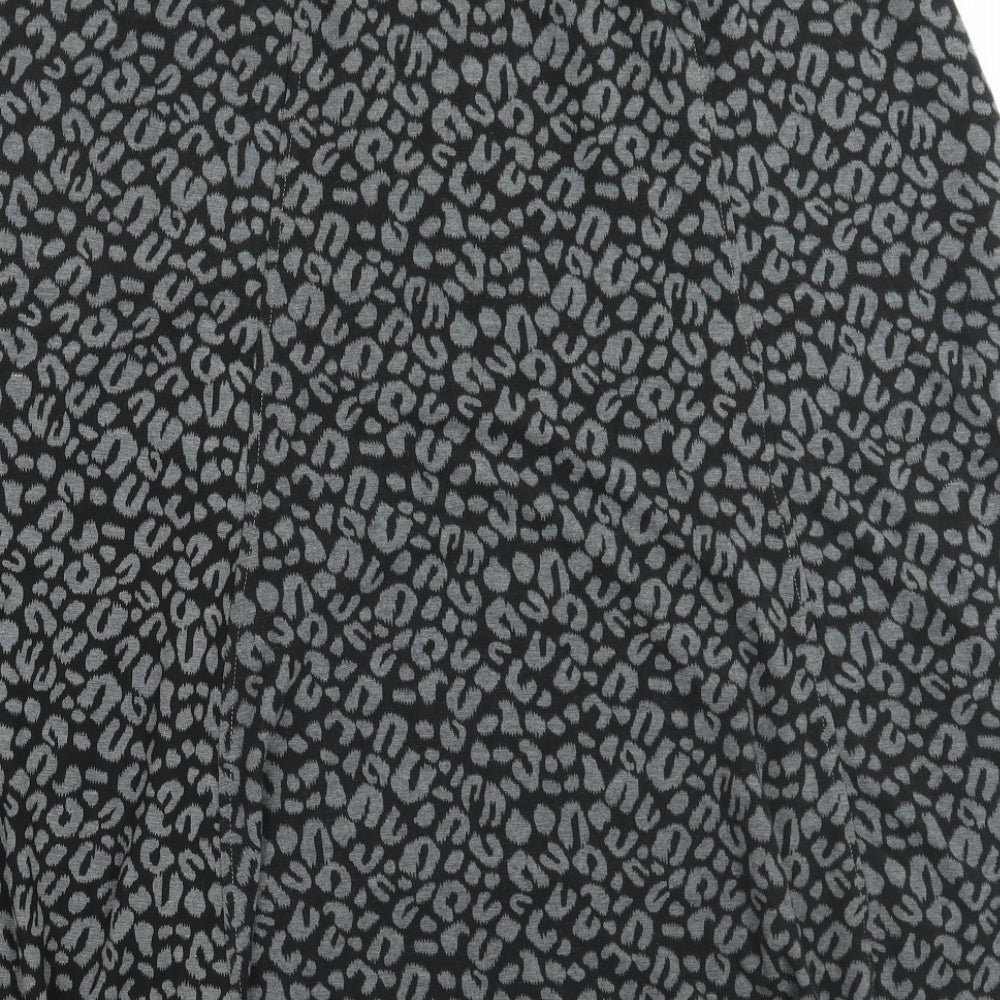 Tigi Womens Grey Animal Print A-Line Skirt Size 14