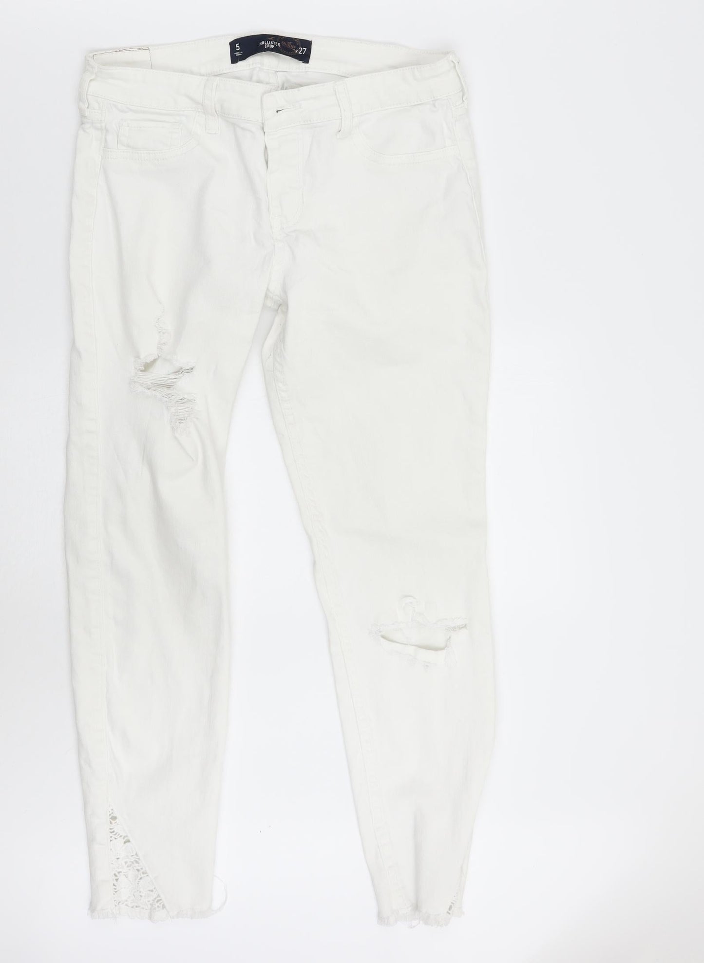 Hollister Womens White Skinny Jeans Size 27 L24 in