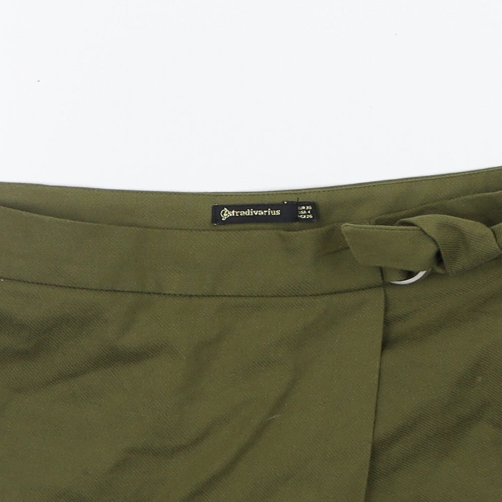 Stradivarius Womens Green Sweat Shorts Size 8