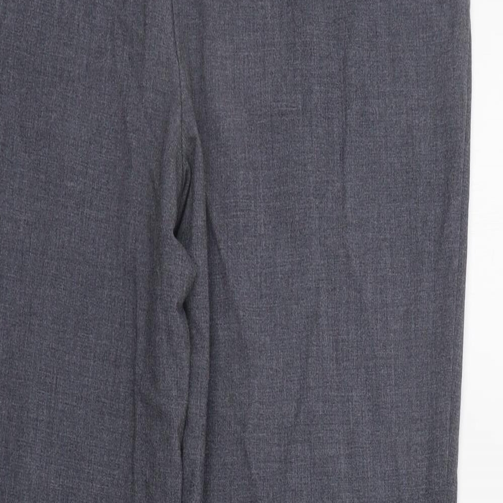 EWM Womens Grey Trousers Size 14 L24 in