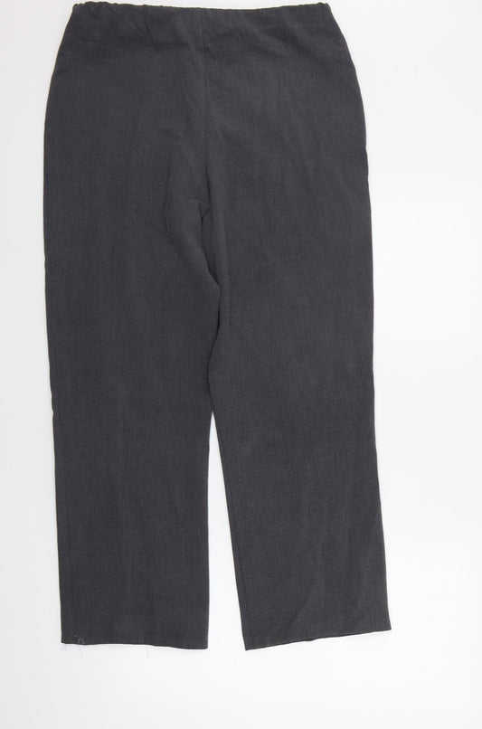 Automany Womens Green Trousers Size 14 L26 in