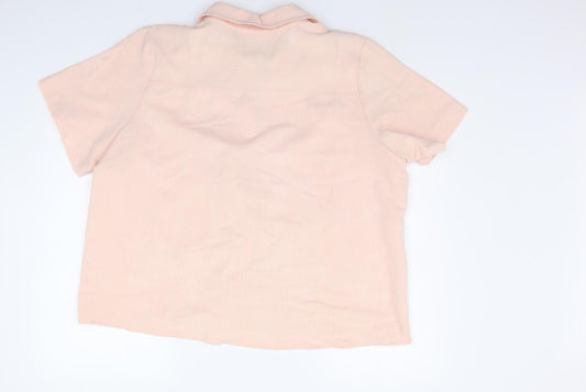 Sara Womens Beige Basic Button-Up Size 22