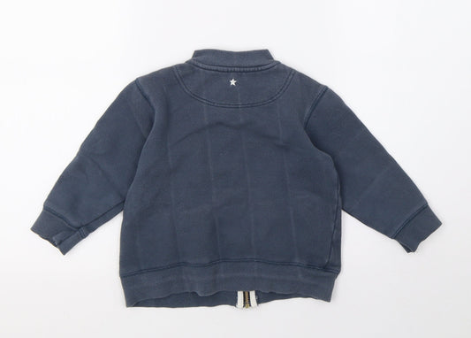 John Lewis Boys Blue Full Zip Sweatshirt Size 4 Years
