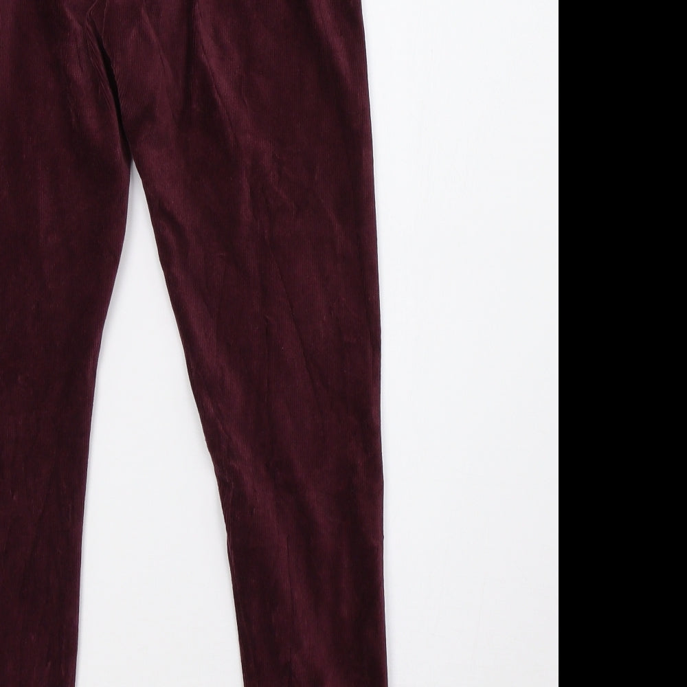 Marks and Spencer Womens Purple Trousers Size 10 L25 in