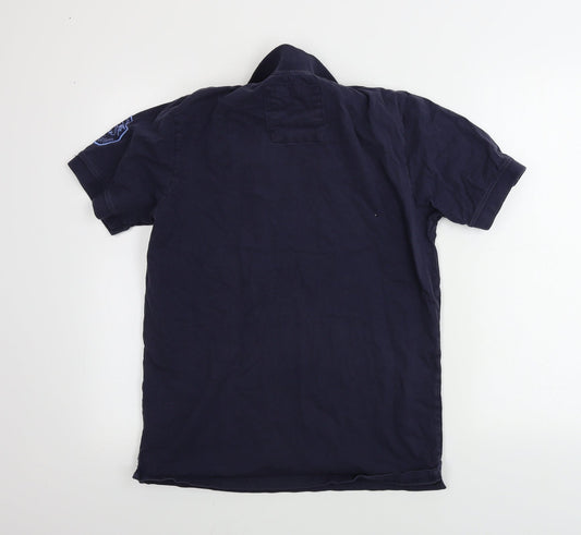 avenue Mens Blue Polo Size M