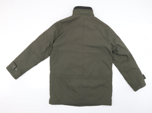 paul berman Mens Green Rain Coat Coat Size S