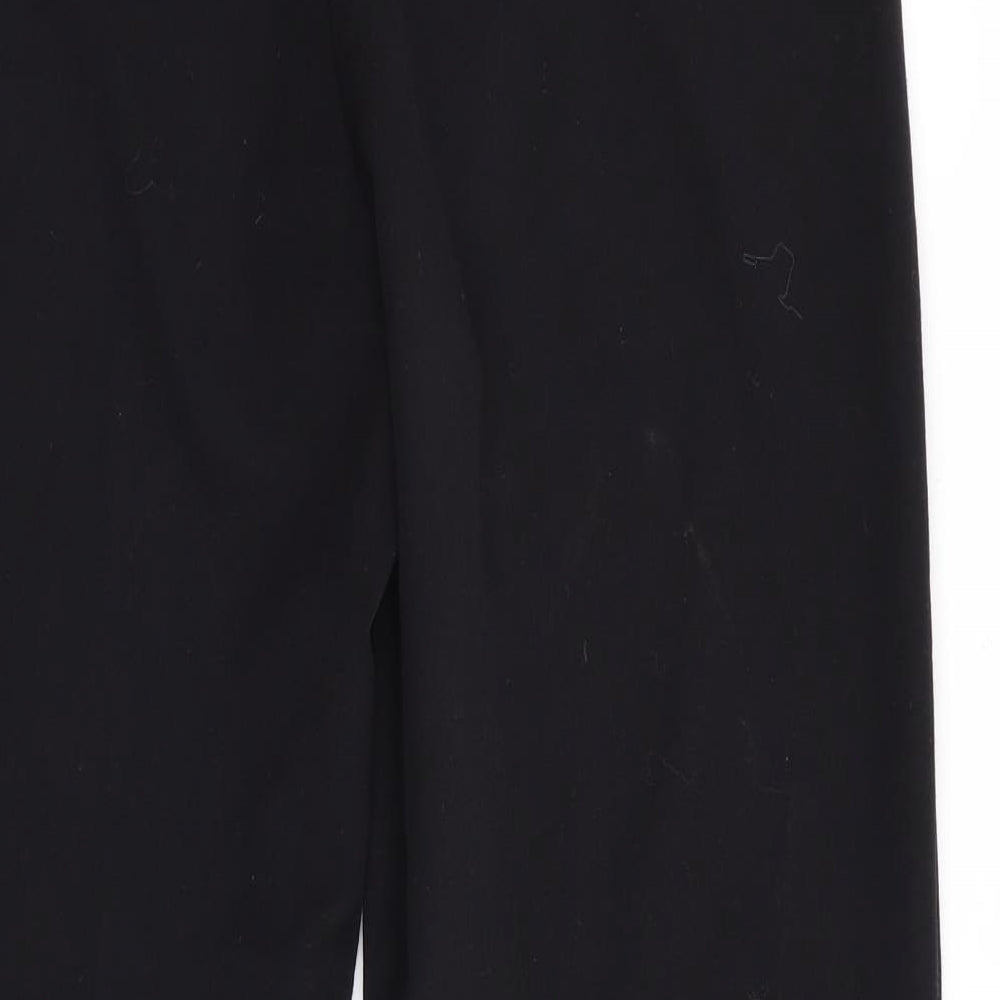 Marks and Spencer Womens Black Trousers Size 8 L27 in - Side zip