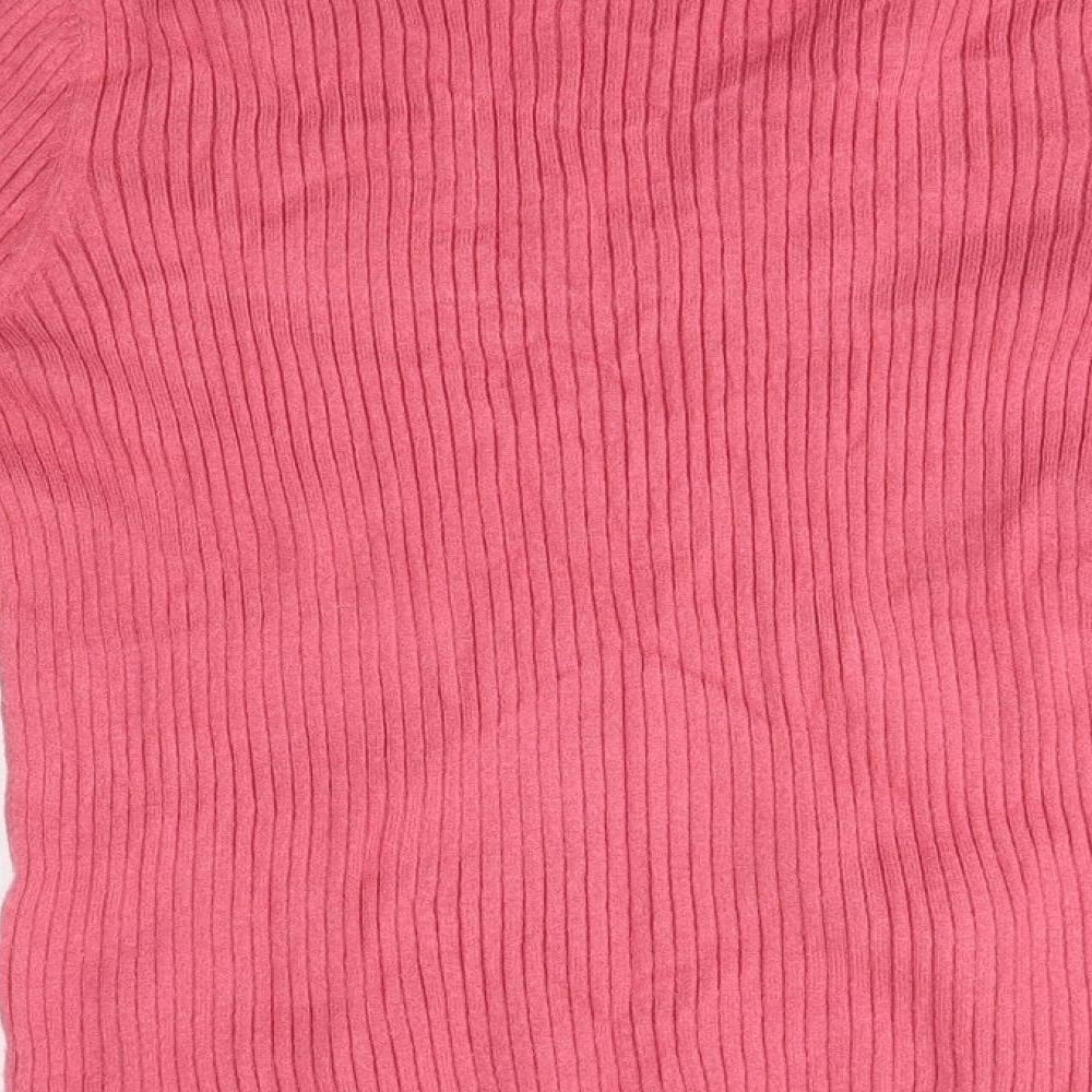 F&F Womens Pink Knit Pullover Jumper Size 12