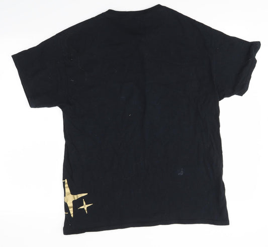 Gildan Mens Black T-Shirt Size L - SHOP'N'SHINE