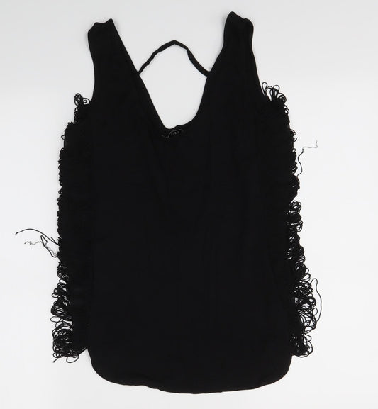 Oasis Womens Black Basic Tank Size S