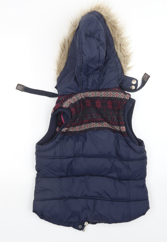 hudson & rose Womens Blue Gilet Coat Size 8