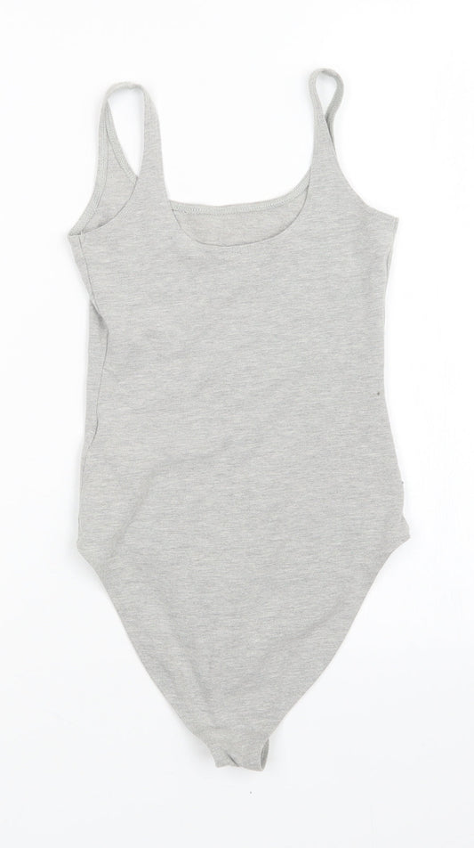 Miss Selfridge Womens Grey Bodysuit One-Piece Size 4