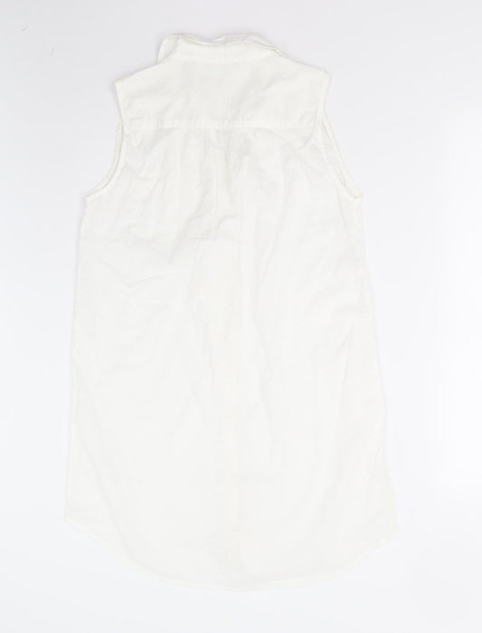 B. Young Womens Ivory Shirt Dress Size 8