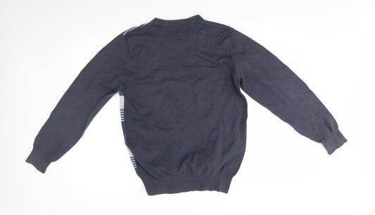 Burton Mens Grey Striped Pullover Jumper Size S