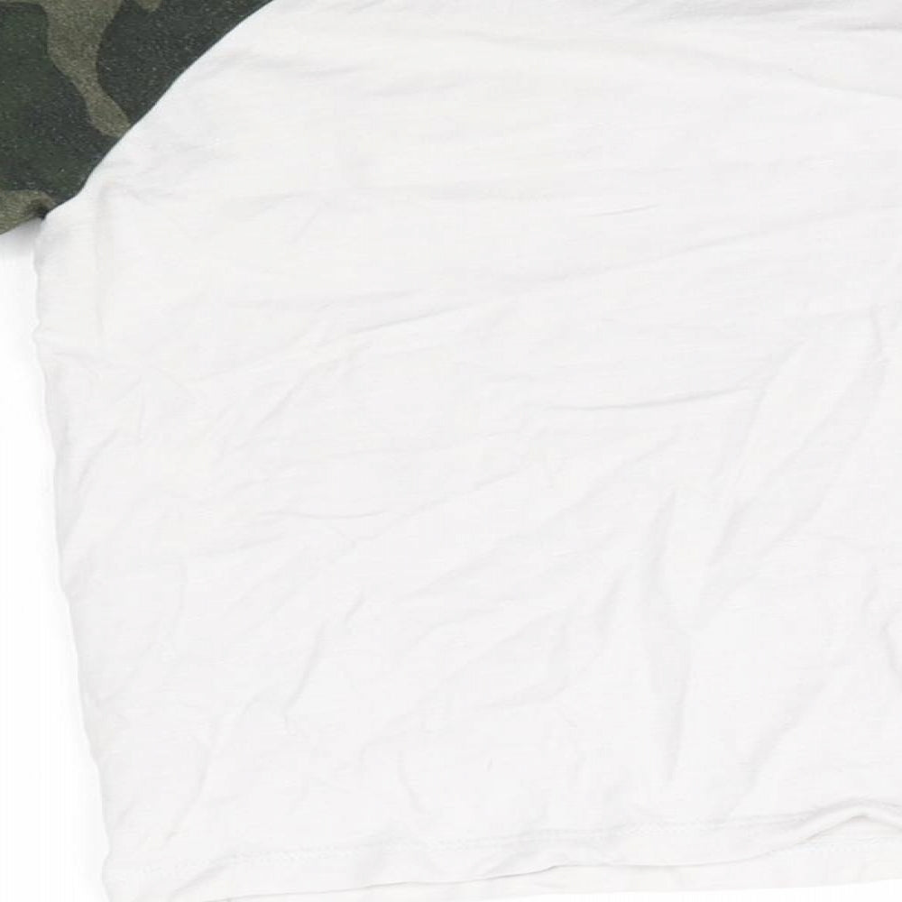Matalan Boys White Camouflage Basic T-Shirt Size 6 Years