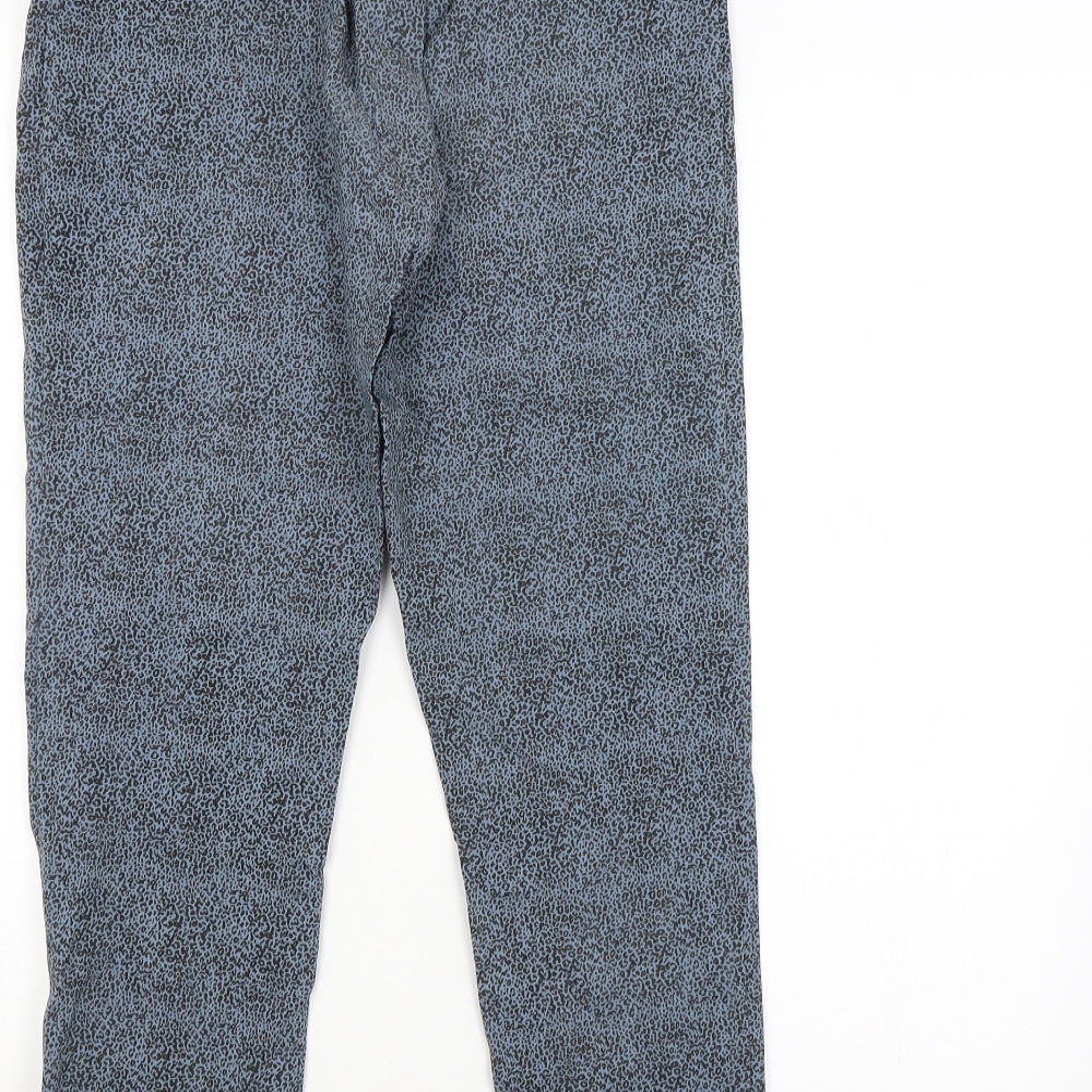 Preworn Womens Blue Animal Print Jogger Leggings L28 in