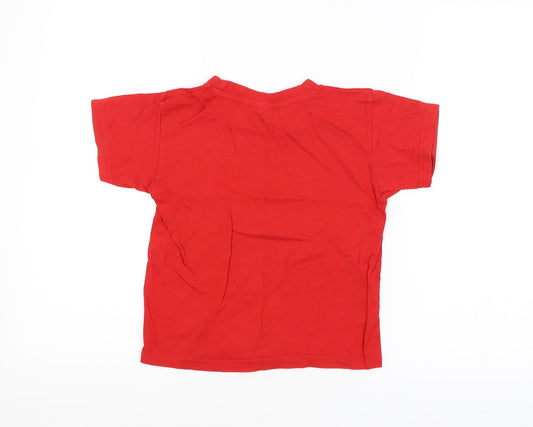 B&C Collection Boys Red Basic T-Shirt Size 5-6 Years