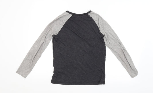 George Boys Grey Colourblock Pyjama Top Size 11-12 Years