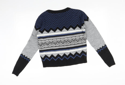 Cooperative Mens Multicoloured Argyle/Diamond Pullover Jumper Size XS