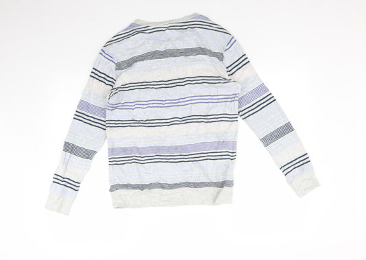 Marks and Spencer Womens Multicoloured Striped Pyjama Top Size 8