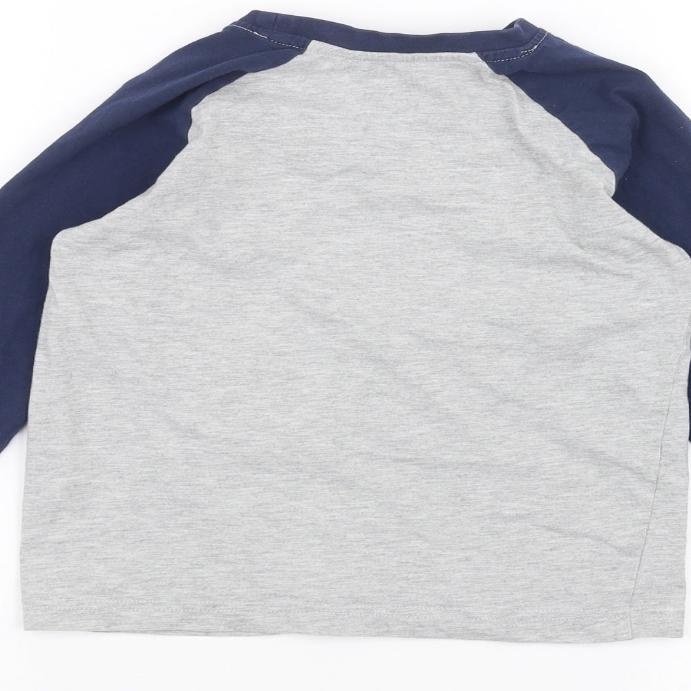 Matalan Boys Grey Basic T-Shirt Size 7 Years