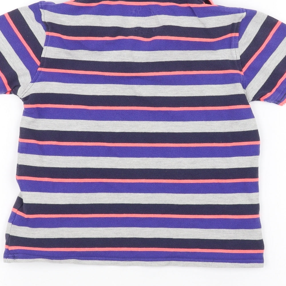 Blue Zoo Girls Grey Striped Basic Polo Size 7-8 Years