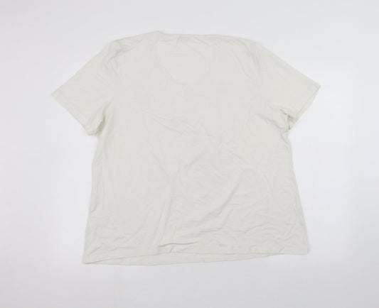 ELVI Womens White Basic T-Shirt Size S