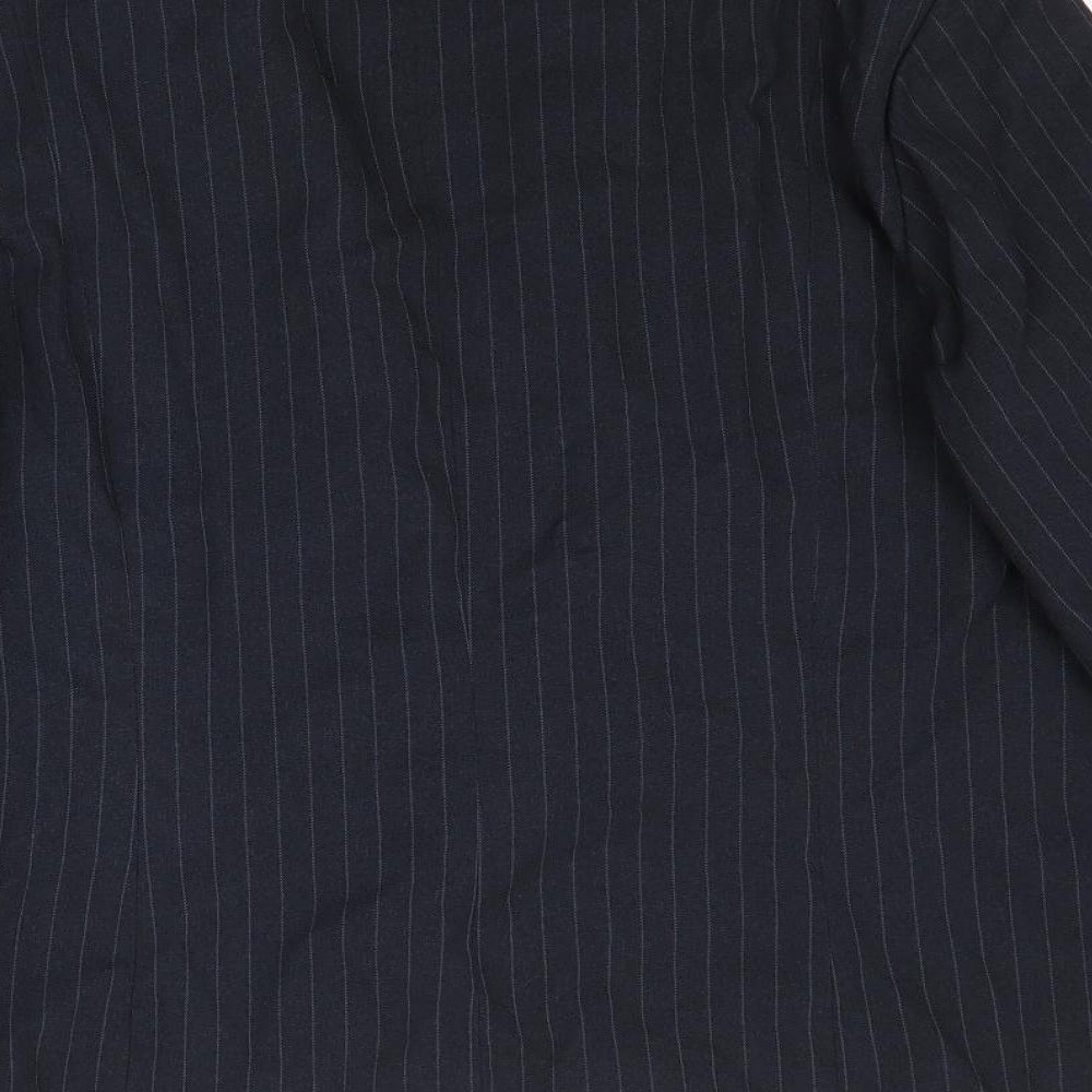 Papaya Womens Black Striped Jacket Blazer Size 18