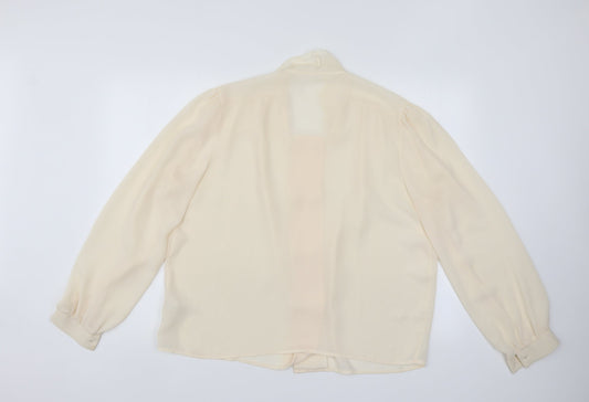 St Bernamrd Womens Ivory Basic Button-Up Size 18
