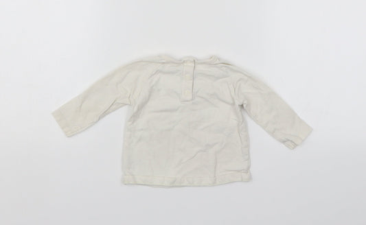 Pep & Co Girls White Pullover Jumper Size 3-6 Months