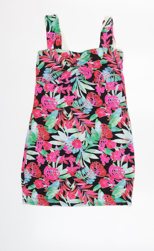 Resort Womens Multicoloured Floral Mini Size 14